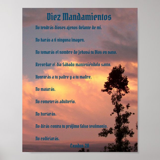 Diez Mandamientos - Cielo Poster (Framsidan)