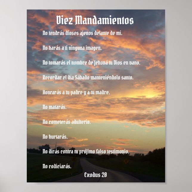 Diez Mandamientos - cielos de viaje Poster (Framsidan)