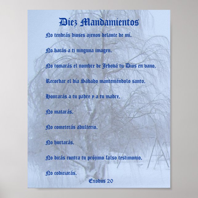 Diez Mandamientos - Invierno Poster (Framsidan)