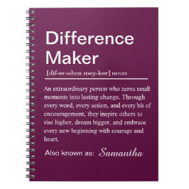 Difference Maker Definition Anteckningsbok