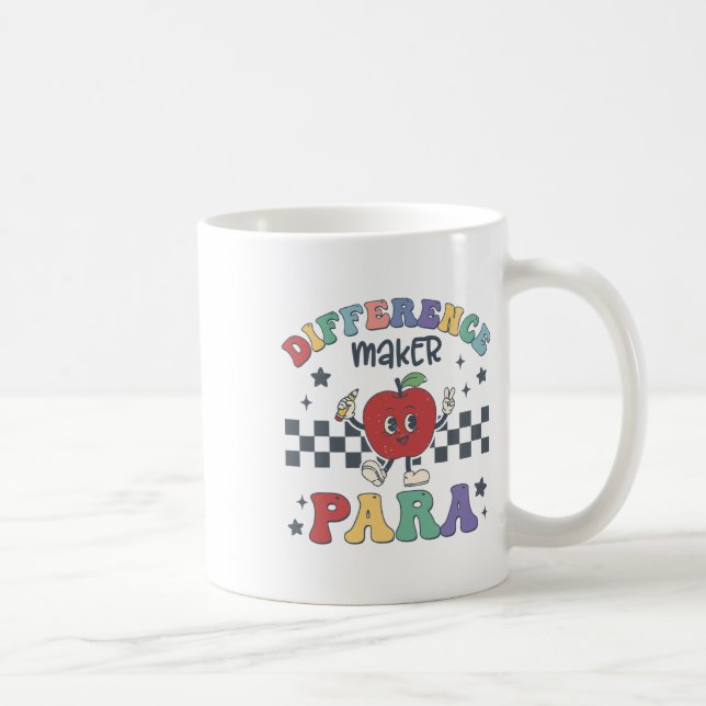 Difference Maker Para Teacher Paraprofessional Par Kaffemugg (Höger)