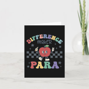 Difference Maker Para Teacher Paraprofessionell Pa Kort