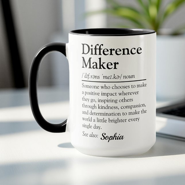 Difference Maker Personalized Appreciation Gift Mugg (Skapare uppladdad)