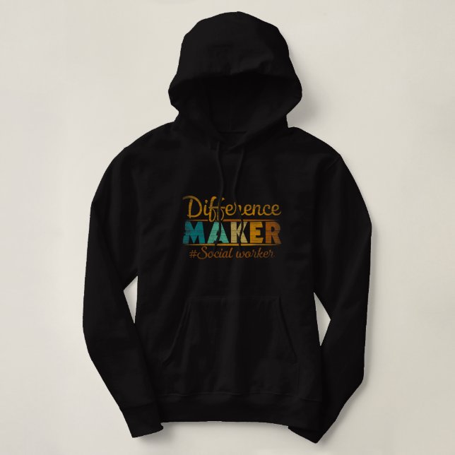 Difference Maker Proud Social Worker T Shirt (Design framsida)