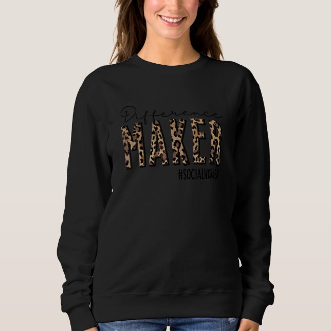 Difference Maker Social Worker Social Worker Chri T Shirt (Framsida)