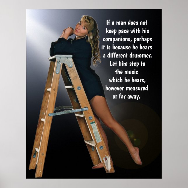 Different Drummer Quote Ladder Poster (Framsidan)