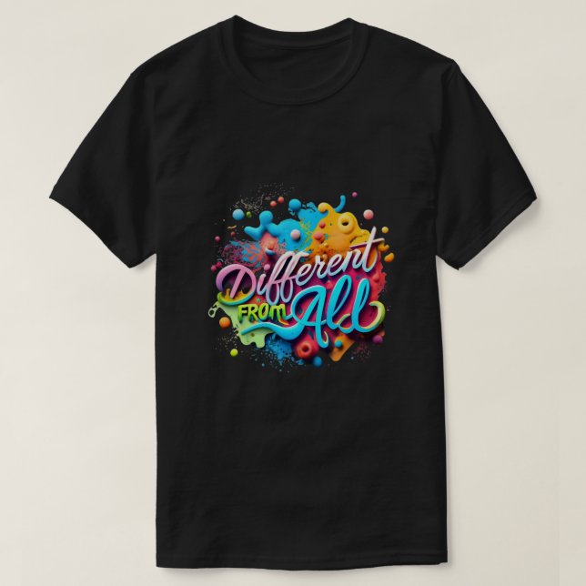 Different From All  T Shirt (Design framsida)