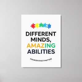 Different Minds Amazing Abilities Awareness Art Canvastryck