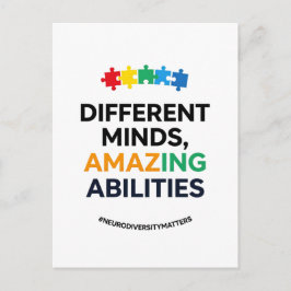 Different Minds Amazing Abilities Awareness Art Helg Vykort