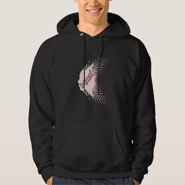 Different Not Less Autism Awareness Hoodie (Framsida)