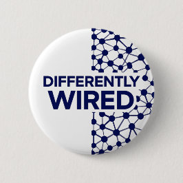 Differently Wired – Autism Awareness Month Blå Knapp