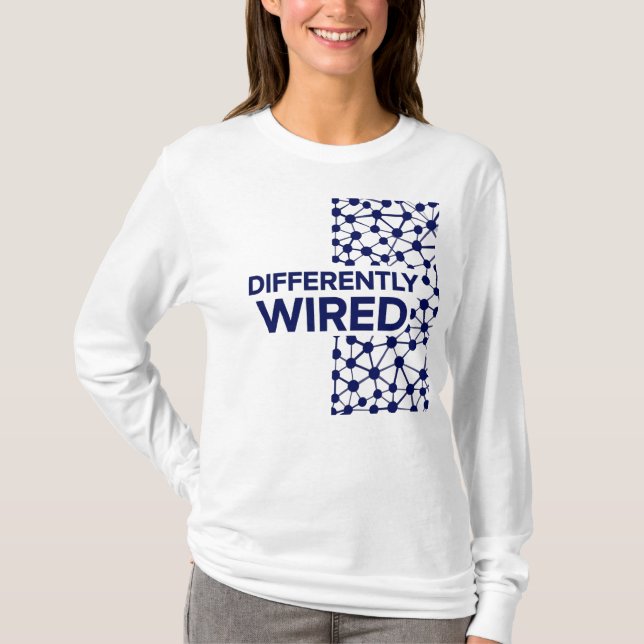 Differently Wired – Autism Awareness Month Blå T Shirt (Framsida)