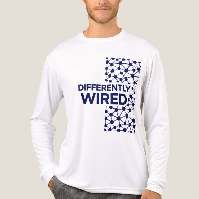 Differently Wired – Autism Awareness Month Blå T Shirt (Framsida)