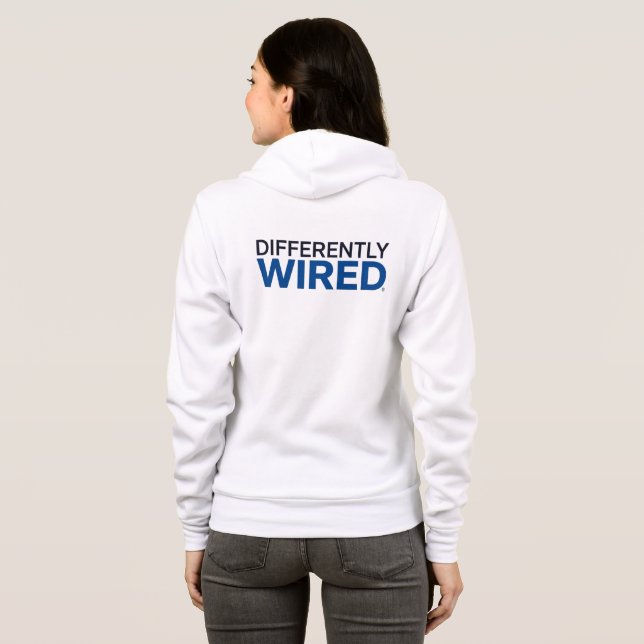 Differently Wired – Autism Awareness Month Blå T Shirt (Hel baksida)