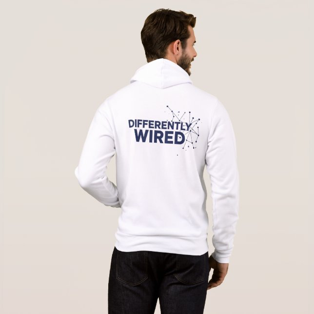 Differently Wired – Autism Awareness Month Blå  T Shirt (Hel baksida)