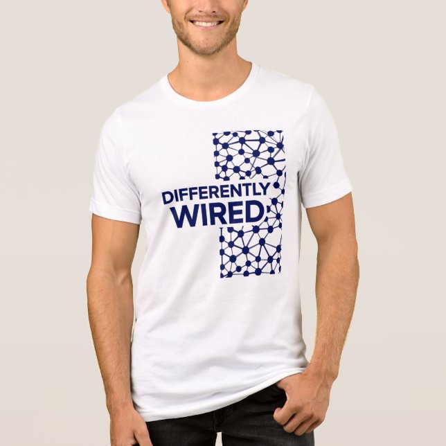 Differently Wired – Autism Awareness Month Blå T Shirt (Framsida)