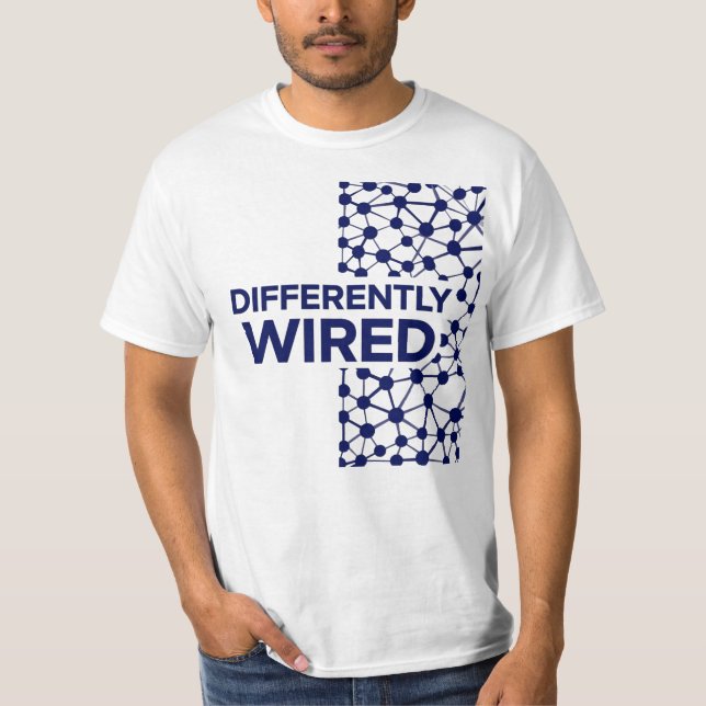 Differently Wired – Autism Awareness Month Blue T Shirt (Framsida)