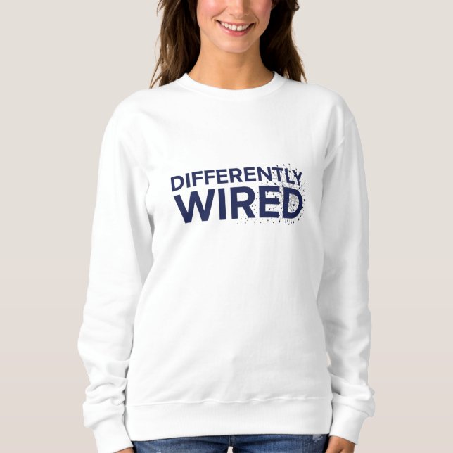 Differently Wired – Autism Awareness Month Blue  T Shirt (Framsida)