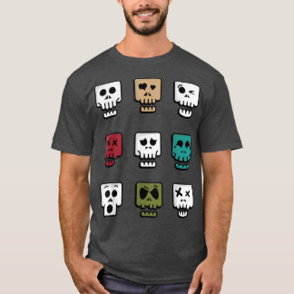 DIffertyper av Skeleton Skull med skeletthuvud T Shirt