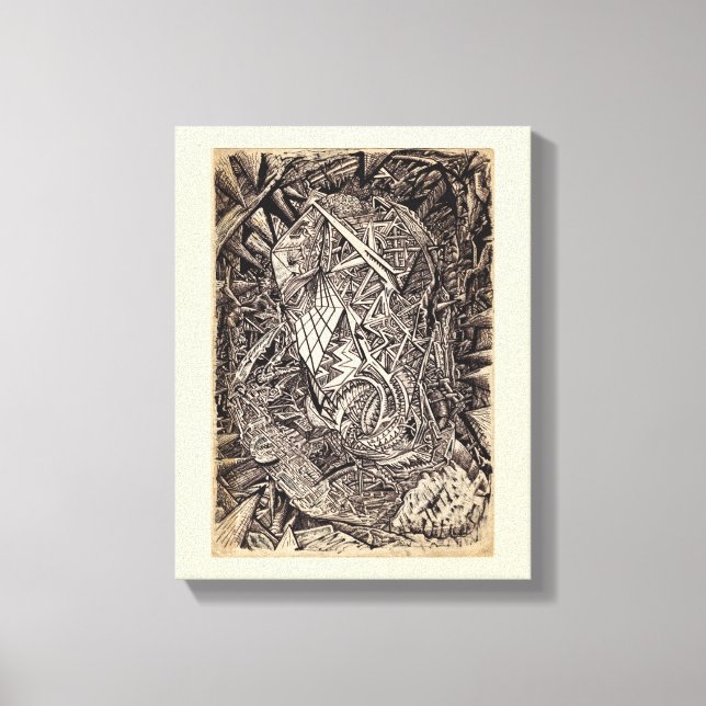 Diffrakterad (cavern dweller) Canvas Art (Framsida)