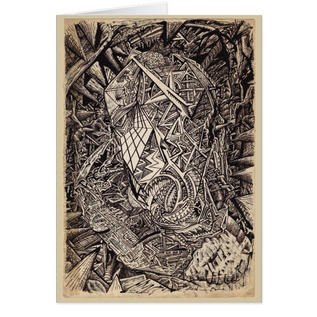 Diffrakterad (cavern dweller) hälsningskort (Framsidan)