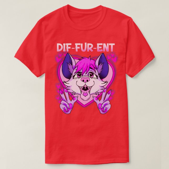 DifFurEnt I Fandom I Hårig Cosplay 2 T Shirt (Design framsida)