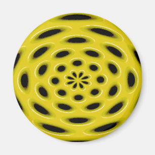 Diffusera Gult och svart ellipsoid Magnet
