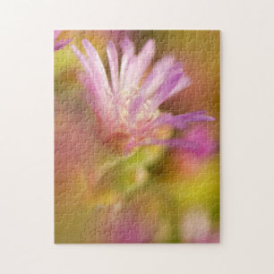 Diffust Bild Av En Färgrik Sukkulent Blomma Pussel