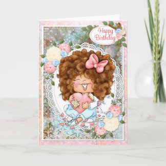 Dig Doodles Gigi Floral Birthday Card Kort