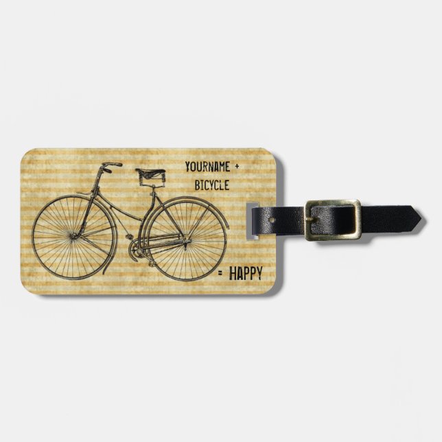 Dig gult för cykel för positiva cykeljämliken bagagebricka (Horisontell Framsida)