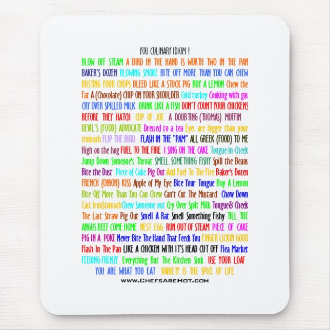DIG KULINARISK IDIOM MOUSEPAD MUSMATTA (Framsidan)