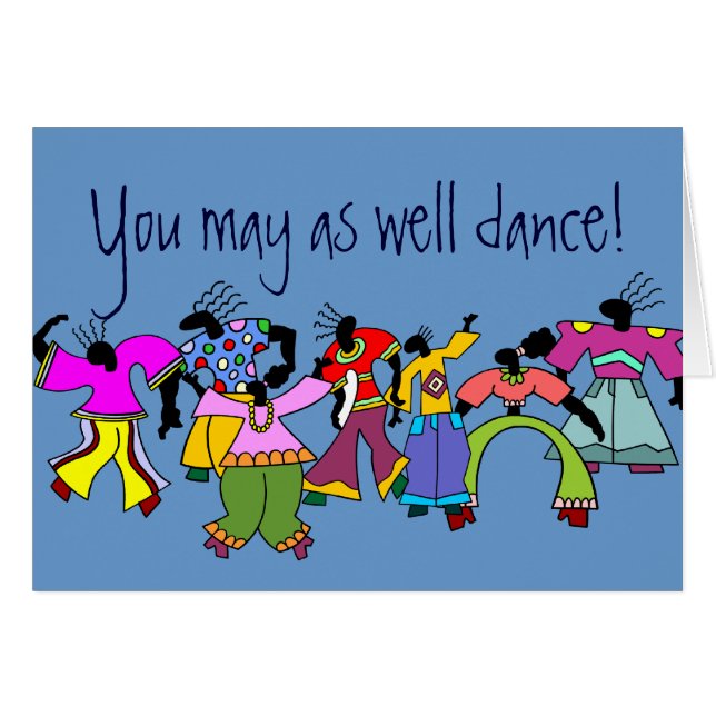 Dig maj som väl dans! hälsningskort (Framsidan Horizontal)