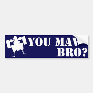 Dig MAV Bro? Bildekal i blått