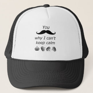 Dig mustasch därför jag inte kan hålla lugn keps