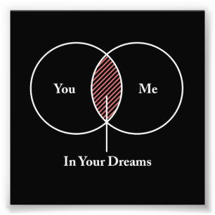 Dig och mig i ditt drömVenn diagram Fototryck