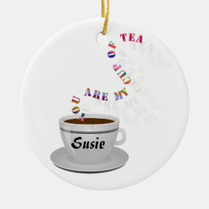 Dig personifieras min kopp av Tea cirklar Julgransprydnad Keramik