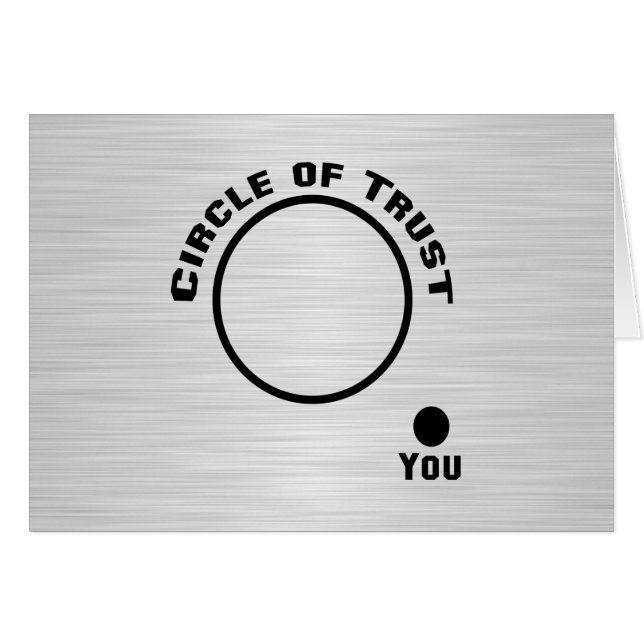 Dig yttersida cirkla av förtroende hälsningskort (Framsidan Horizontal)