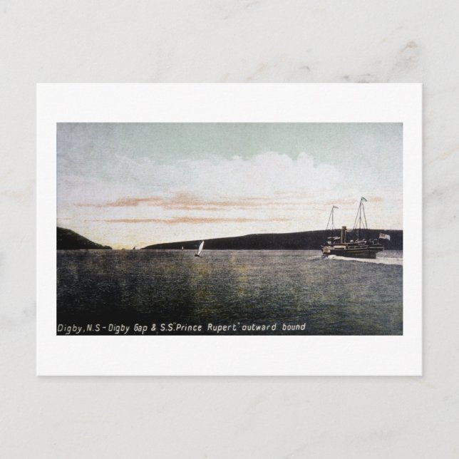 Digby Nova Scotia, Digby Gap - S.S. Prince Rupert Vykort (Framsida)