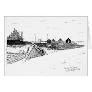 Digby Nova Scotia, Kanada fiskebåtar, skrivar & Hälsningskort