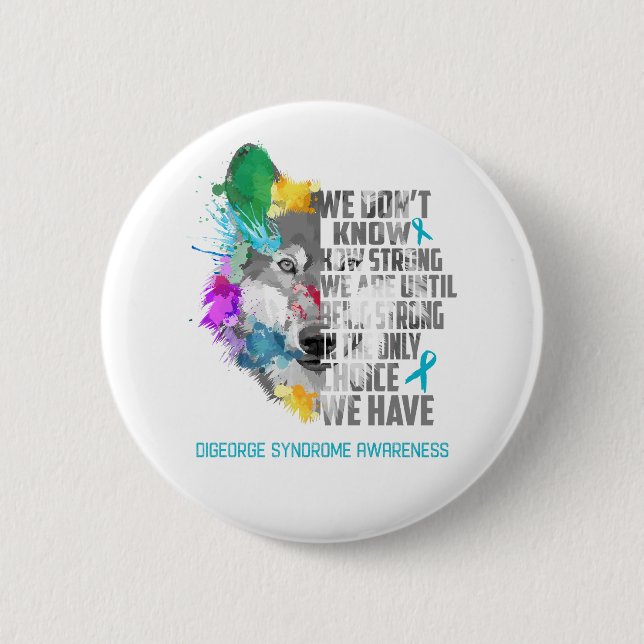 Digeorge Syndrome Awareness Ribbon Support Gifts Knapp (Framsida)