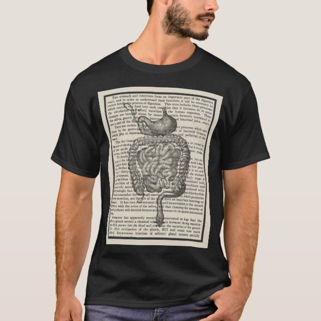 Digestive System Anatomy Art Shirt #4 T (Framsida)