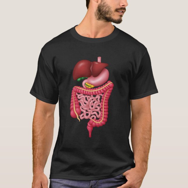 Digestive System Endoscopy Tech Nurse Gastrointest T Shirt (Framsida)