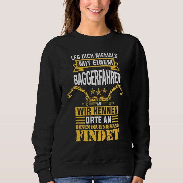 Digger Digger Driver Construction Worker T Shirt (Framsida)