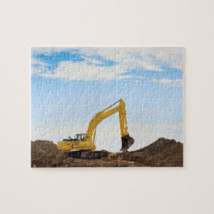 Digger Excavator liggande Pussel