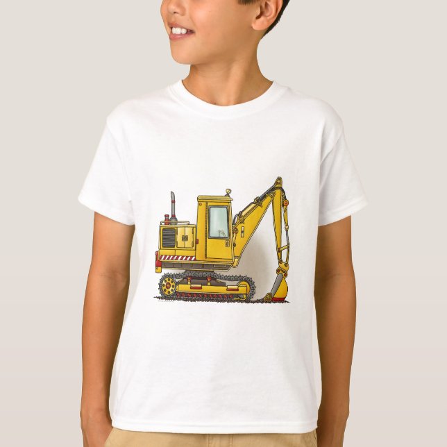 Digger Shovel Boys T-Shirt (Framsida)