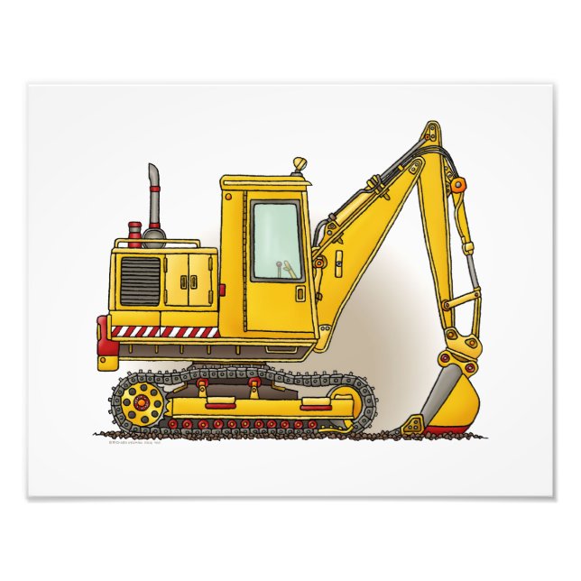 Digger Shovel Fototryck (Framsidan)