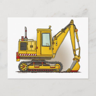 Digger Shovel-vykort Vykort