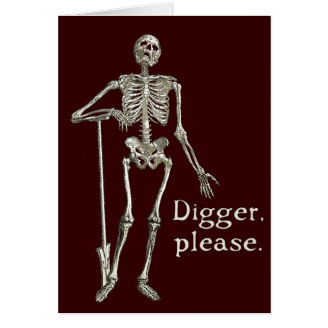 Digger, tack hälsningskort (Framsidan)