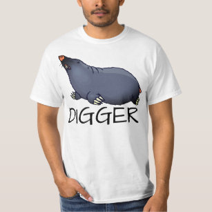 "Digger" Tecknad Mole Shirt T Shirt