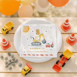 Diggin’ It Yellow Construction Brithday Party Pappersservett